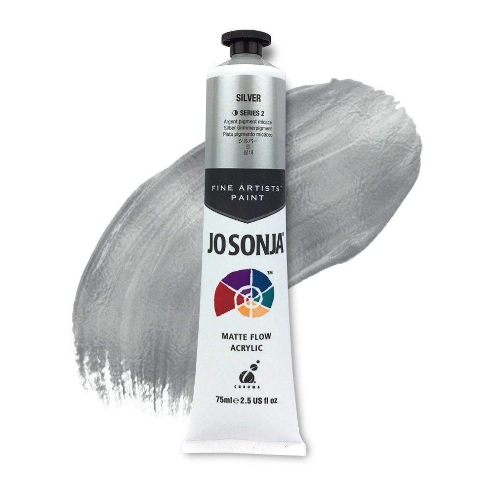 Jo Sonja - Matte Flow Acrylic - 75ml - S2 - Silver