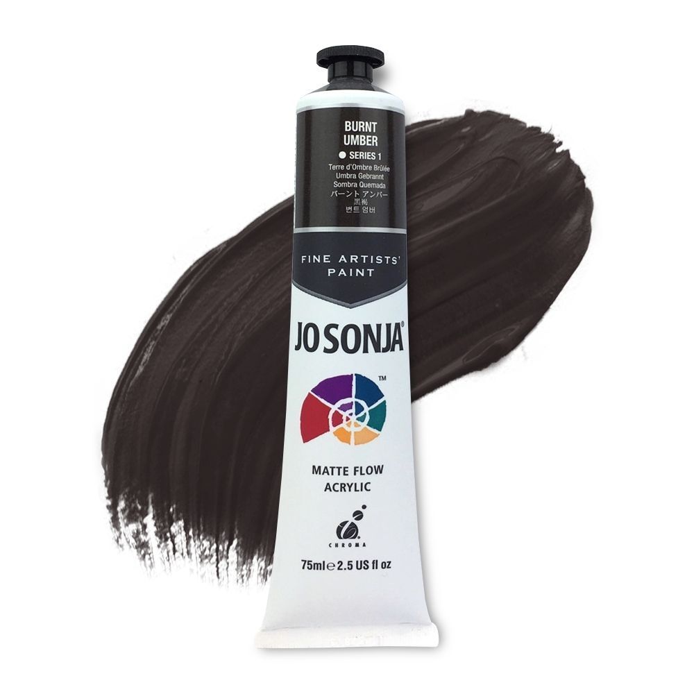 Jo Sonja - Matte Flow Acrylic - 75ml - S1 - Burnt Umber