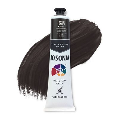 Jo Sonja - Matte Flow Acrylic - 75ml - S1 - Burnt Umber