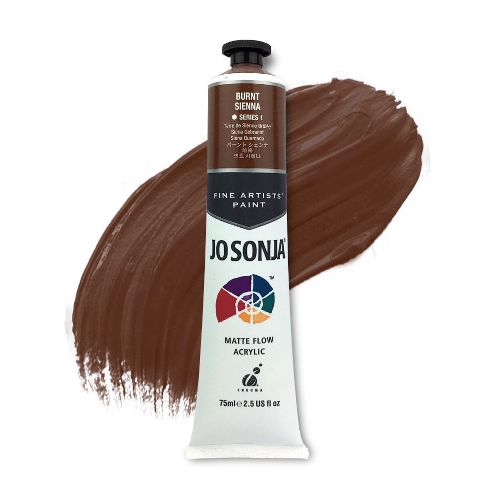 Jo Sonja - Matte Flow Acrylic - 75ml - S1 - Burnt Sienna