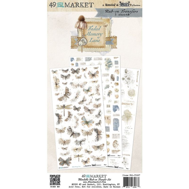 49 and Market - Faded Memory Lane - Rub-on Transfers - Blendables