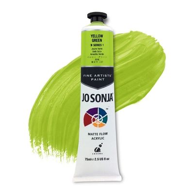 Jo Sonja - Matte Flow Acrylic - 75ml - S1 - Yellow Green