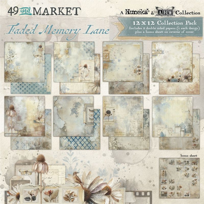 49 and Market - Faded Memory Lane - 12"x12" D/S Paper Pack