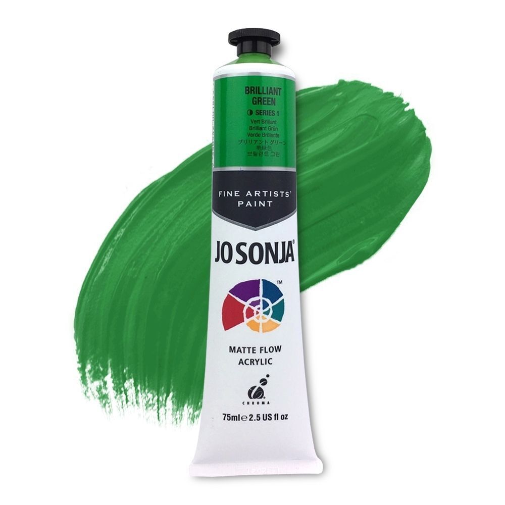 Jo Sonja - Matte Flow Acrylic - 75ml - S1 - Brilliant Green