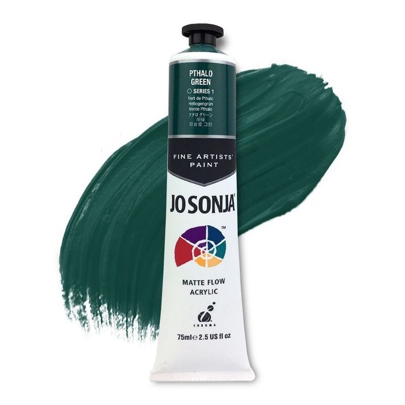 Jo Sonja - Matte Flow Acrylic - 75ml - S1 - Pthalo Green