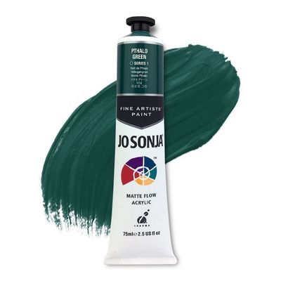 Jo Sonja - Matte Flow Acrylic - 75ml - S1 - Pthalo Green