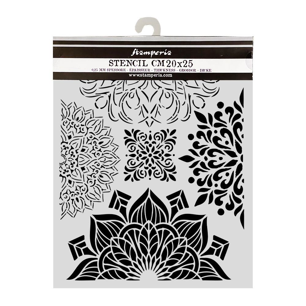 Stamperia - Gardens of Time - 20x25cm Stencil - Half Friezes