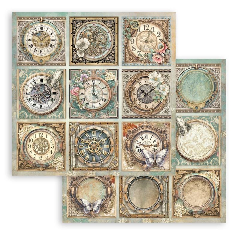 Stamperia - Gardens of Time - 12"x12" D/S Paper - 9 Cards