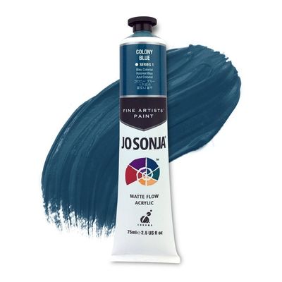 Jo Sonja - Matte Flow Acrylic - 75ml - S1 -  Colony Blue
