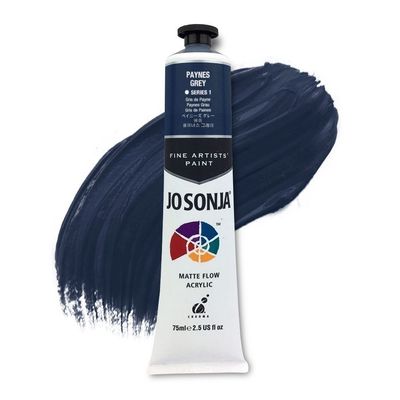 Jo Sonja - Matte Flow Acrylic - 75ml - S1 -  Paynes Grey