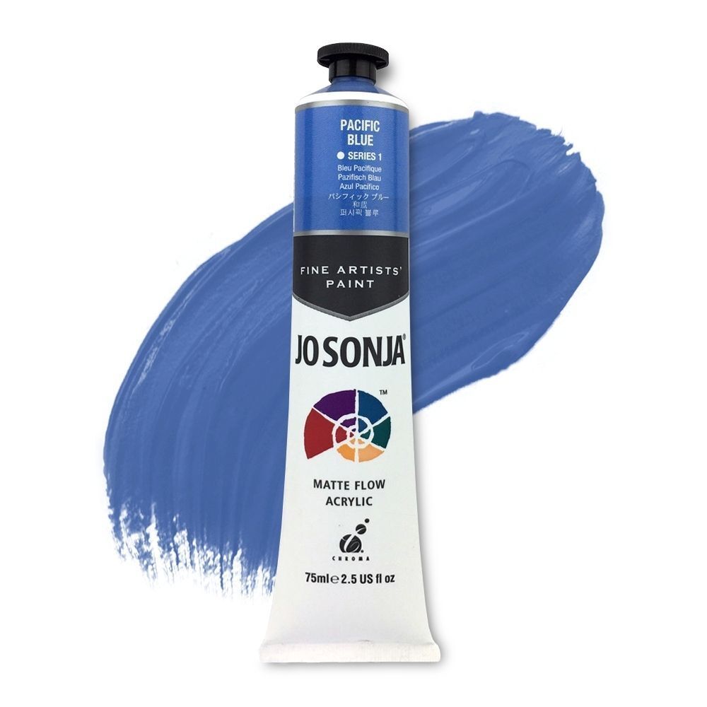 Jo Sonja - Matte Flow Acrylic - 75ml - S1 -  Pacific Blue