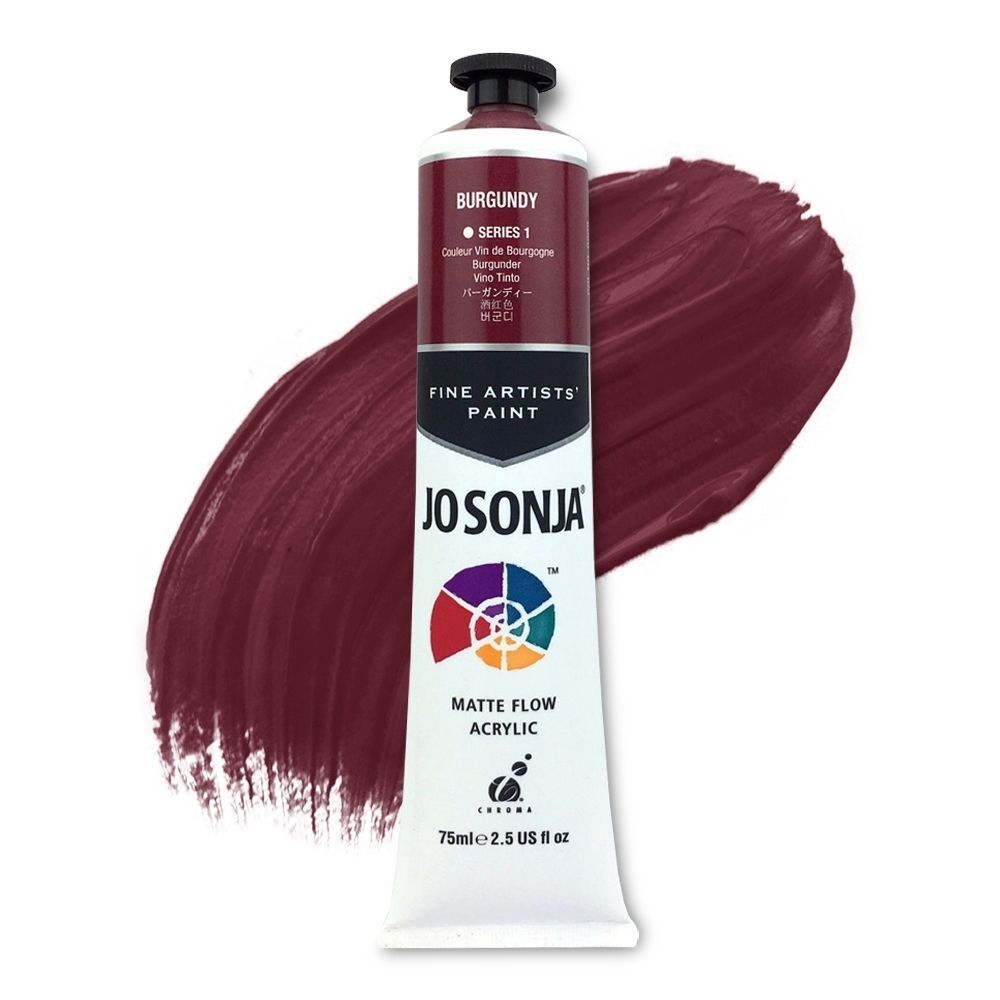 Jo Sonja - Matte Flow Acrylic - 75ml - S1 -  Burgundy