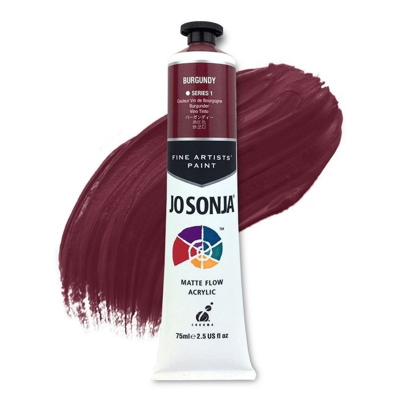 Jo Sonja - Matte Flow Acrylic - 75ml - S1 -  Burgundy