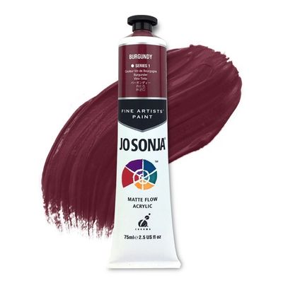 Jo Sonja - Matte Flow Acrylic - 75ml - S1 -  Burgundy