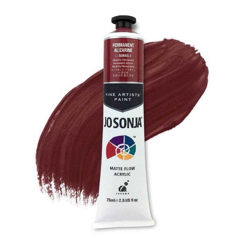 Jo Sonja - Matte Flow Acrylic - 75ml - S2 -  Permanent Alizarine
