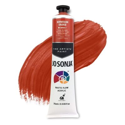Jo Sonja - Matte Flow Acrylic - 75ml - S1 -  Norwegian Orange