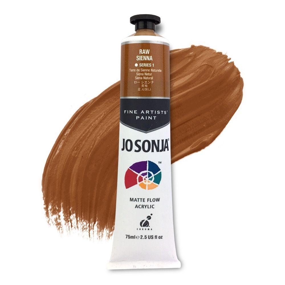 Jo Sonja - Matte Flow Acrylic - 75ml - S1 -  Raw Sienna