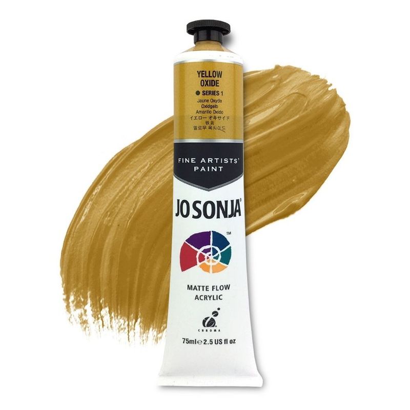 Jo Sonja - Matte Flow Acrylic - 75ml - S1 -  Yellow Oxide