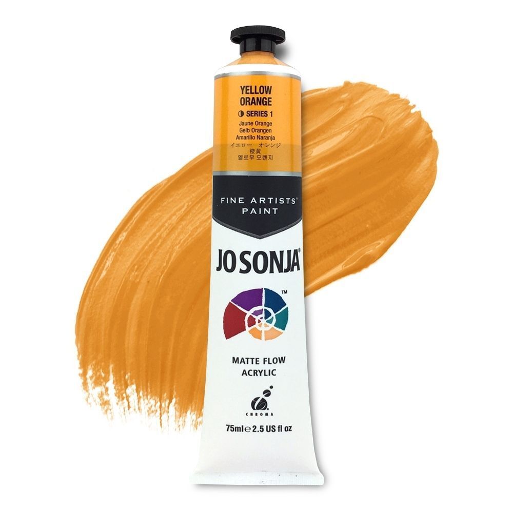 Jo Sonja - Matte Flow Acrylic - 75ml - S1 -  Yellow Orange