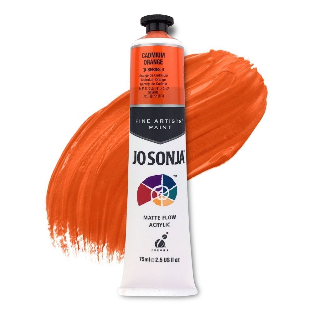 Jo Sonja - Matte Flow Acrylic - 75ml - S3 - Cadmium Orange