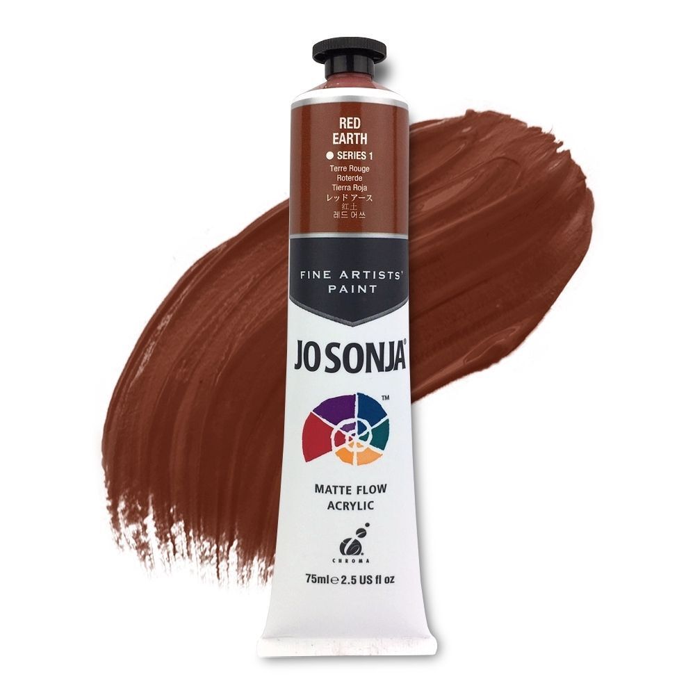 Jo Sonja - Matte Flow Acrylic - 75ml - S1 -  Red Earth