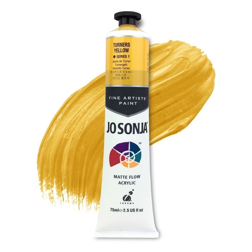 Jo Sonja - Matte Flow Acrylic - 75ml - S1 -  Turners Yellow