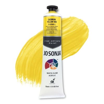 Jo Sonja - Matte Flow Acrylic - 75ml - S3 -  Cadmium Yellow Mid