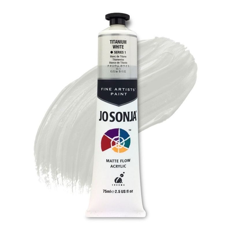 Jo Sonja - Matte Flow Acrylic - 75ml - S1 - Titanium White