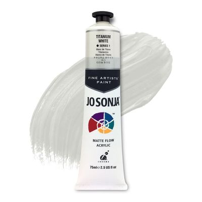 Jo Sonja - Matte Flow Acrylic - 75ml - S1 - Titanium White