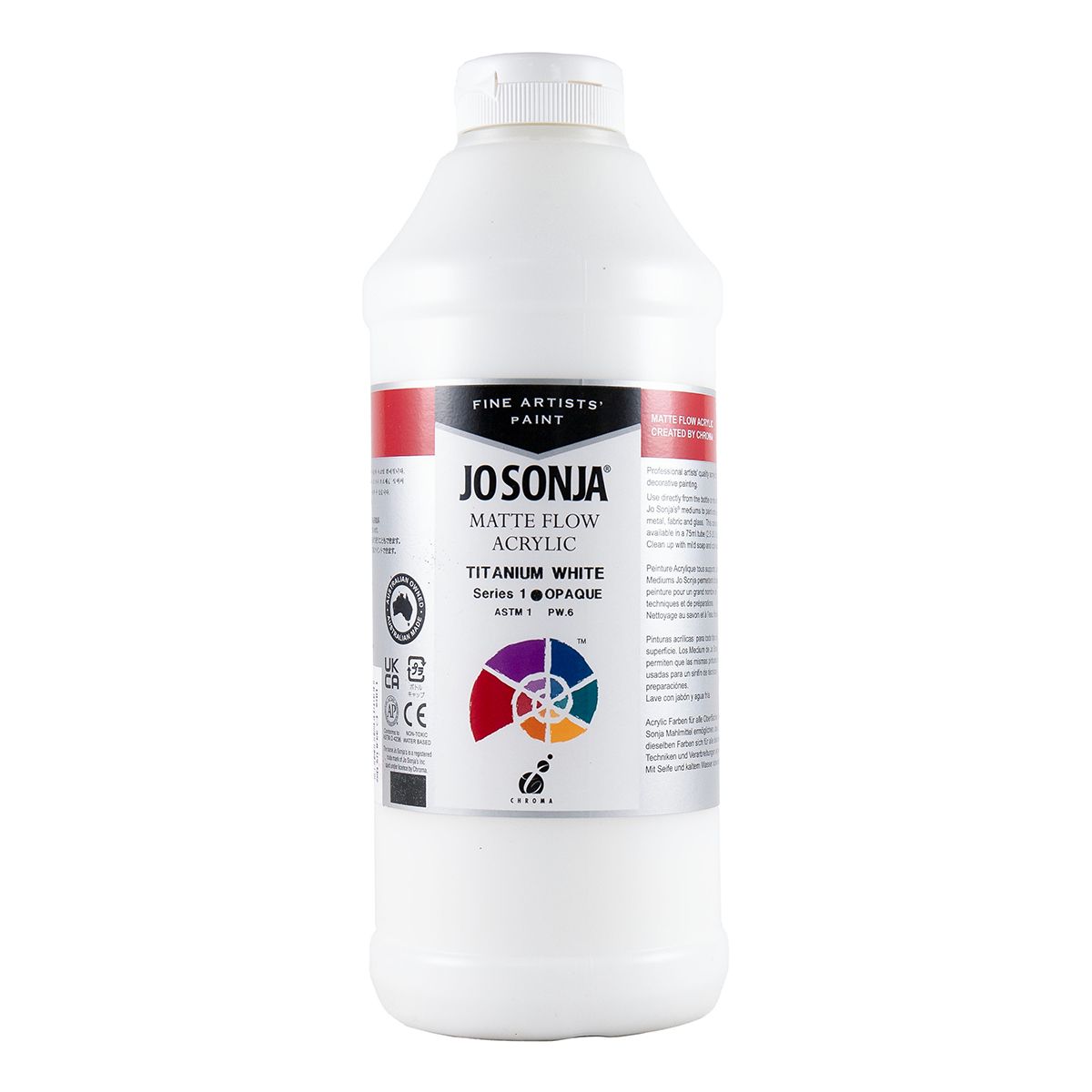 Jo Sonja - Matte Flow Acrylic - 1 Litre - Titanium White