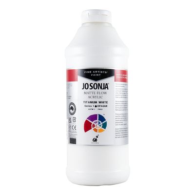Jo Sonja - Matte Flow Acrylic - 1 Litre - Titanium White