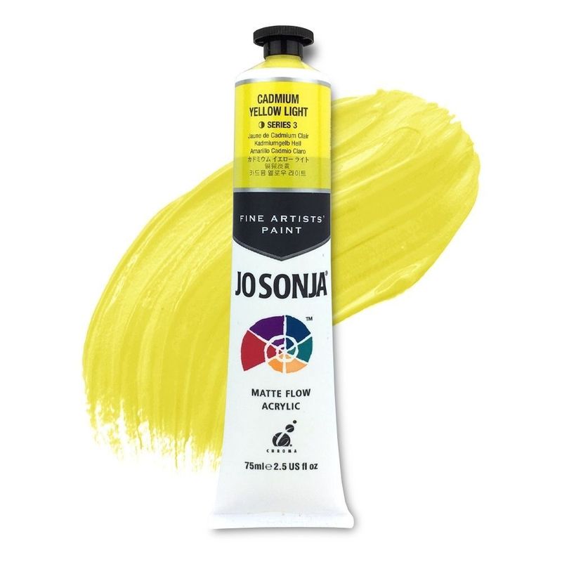 Jo Sonja - Matte Flow Acrylic - 75ml - S3 -  Cadmium Yellow Light