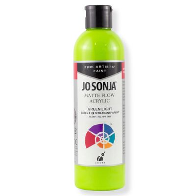 Jo Sonja - Matte Flow Acrylic - 250ml - S1 - Green Light