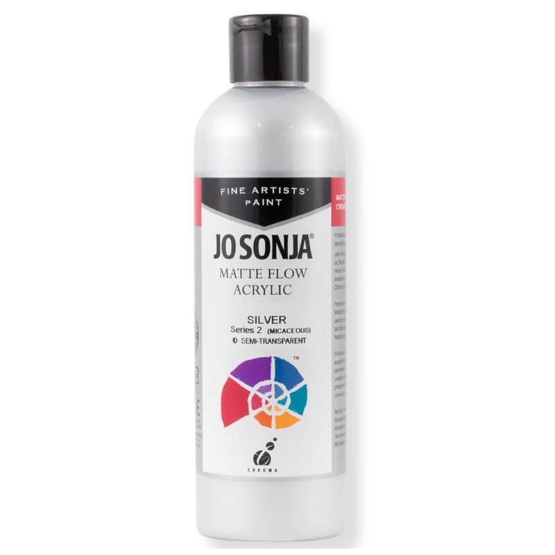 Jo Sonja - Matte Flow Acrylic - 250ml - S2 - Silver