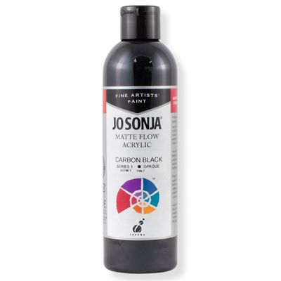 Jo Sonja - Matte Flow Acrylic - 250ml - S1 - Carbon Black