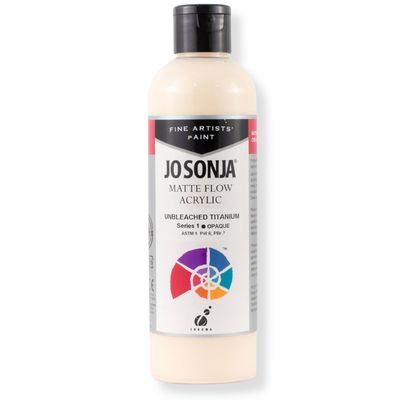 Jo Sonja - Matte Flow Acrylic - 250ml - S1 - Unbleached Titanium Jo Sonja - Matte Flow Acrylic - 250ml - S1 - Unbleached Titanium