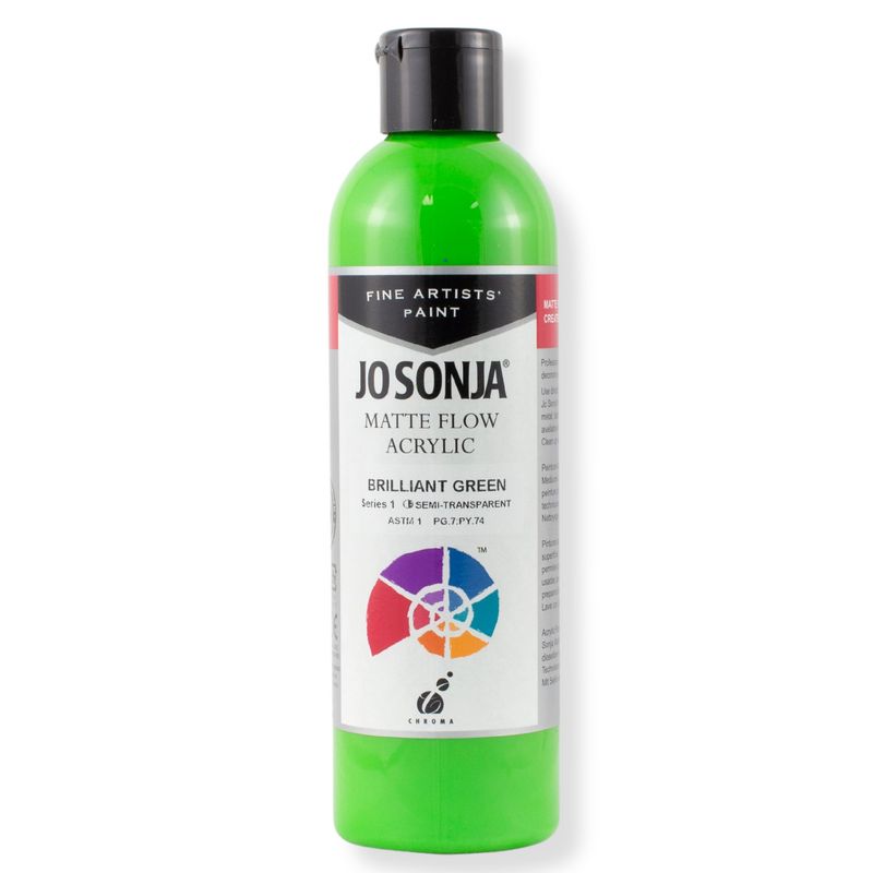 Jo Sonja - Matte Flow Acrylic - 250ml - S1 - Brilliant Green