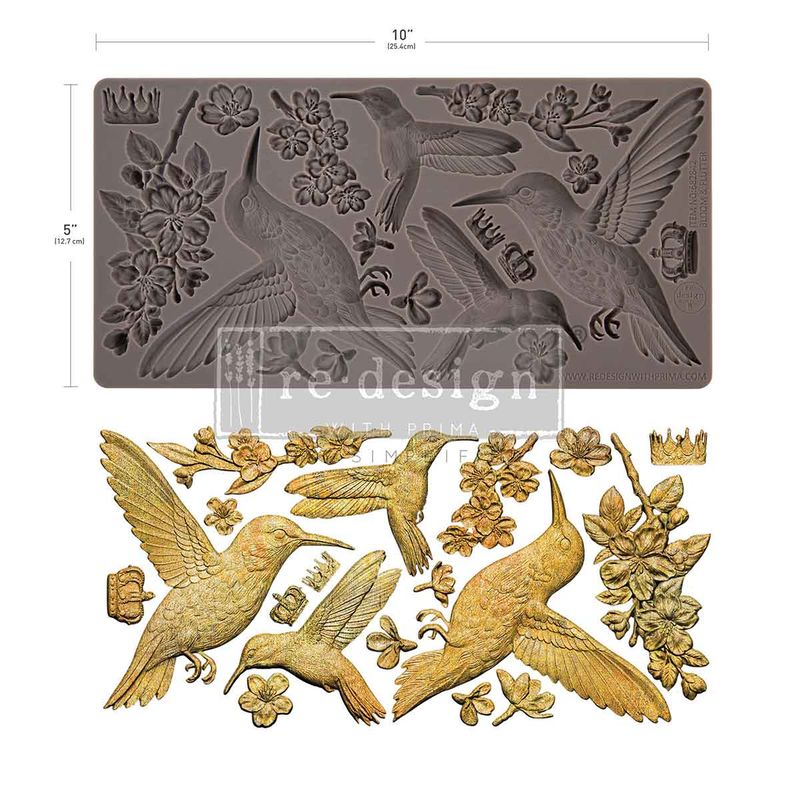 Prima Marketing - 5"x10" Silicone Moulds - Bloom &amp; Flutter