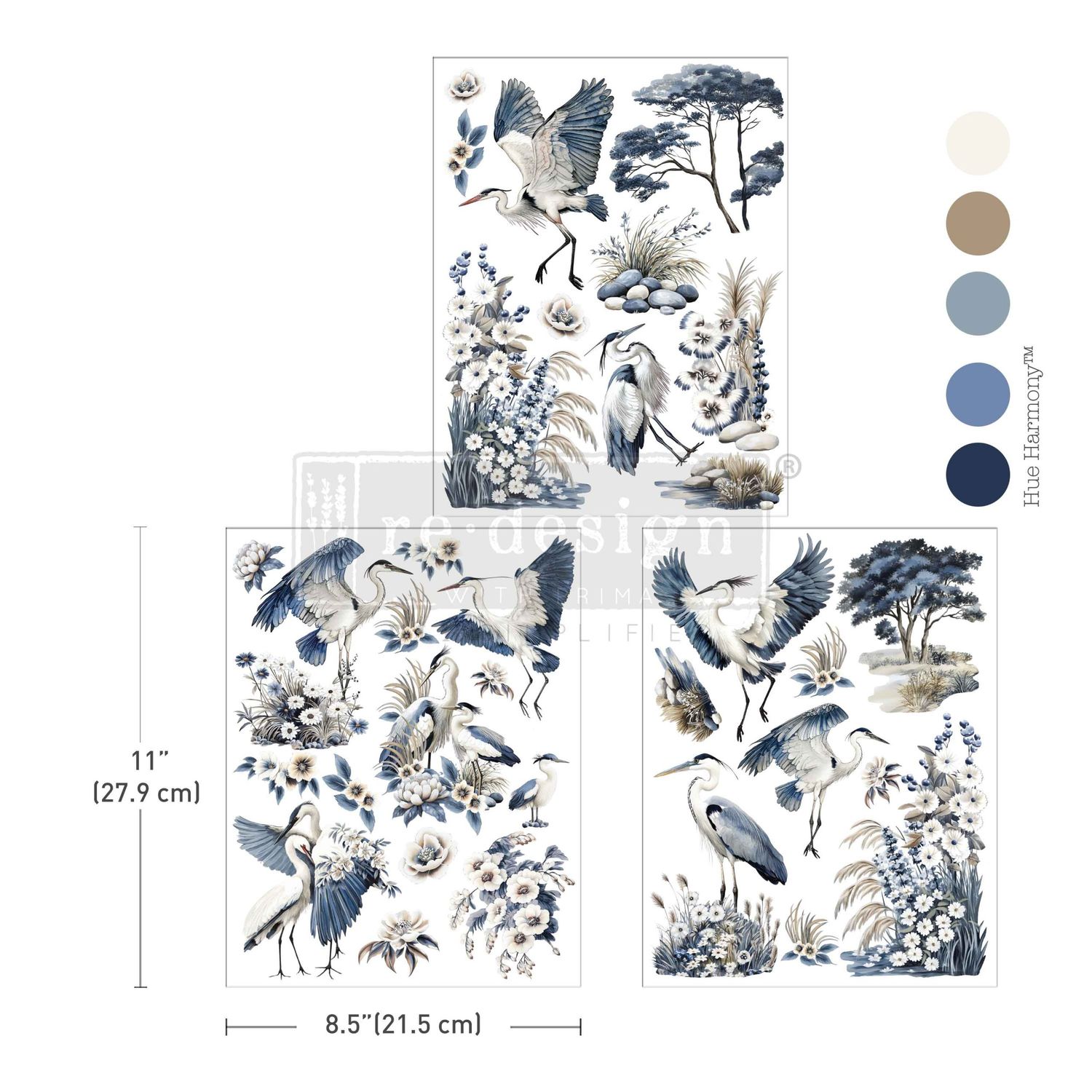 Prima Marketing Re-Design - Middy Decor Transfer - Whispers by the Marsh