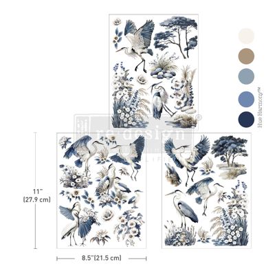 Prima Marketing Re-Design - Middy Decor Transfer - Whispers by the Marsh