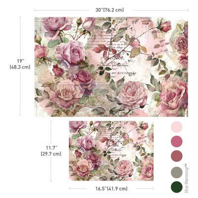 Prima Marketing Re-Design - Decoupage Fibre Sheet Set - Dusty Velvet Mauve