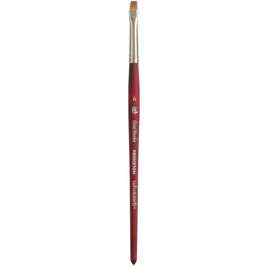 Princeton Brushes - Velvetouch - Short Handle - Chisel Blender #6 Princeton Brushes - Velvetouch - Short Handle - Chisel Blender #6