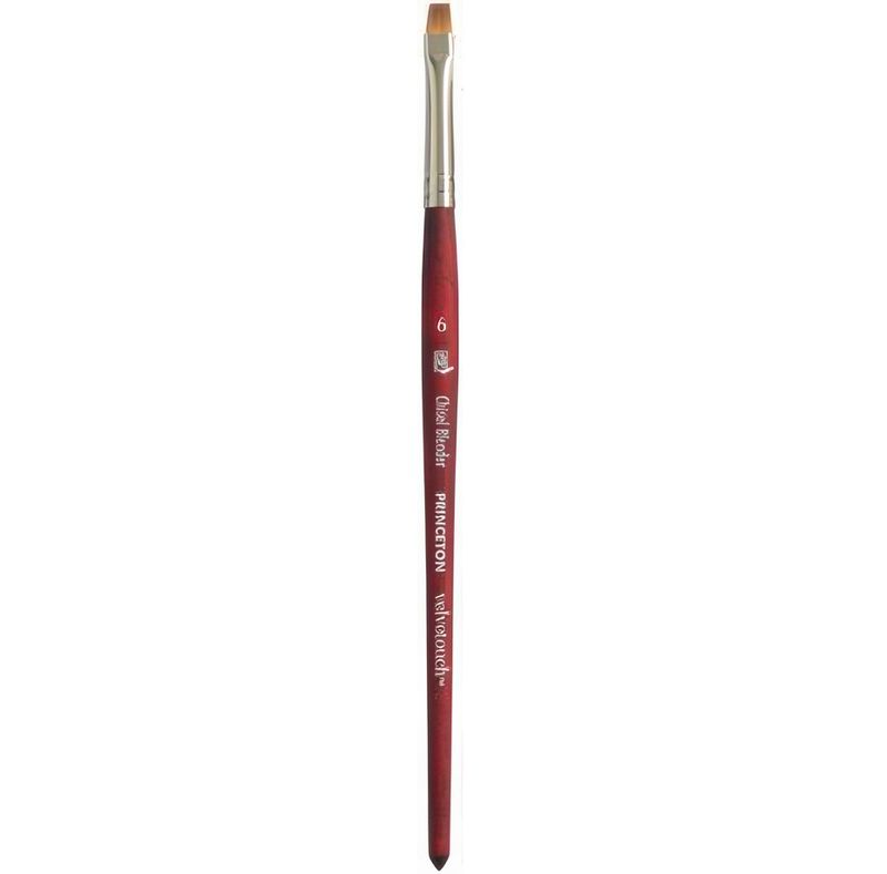 Princeton Brushes - Velvetouch - Short Handle - Chisel Blender #6