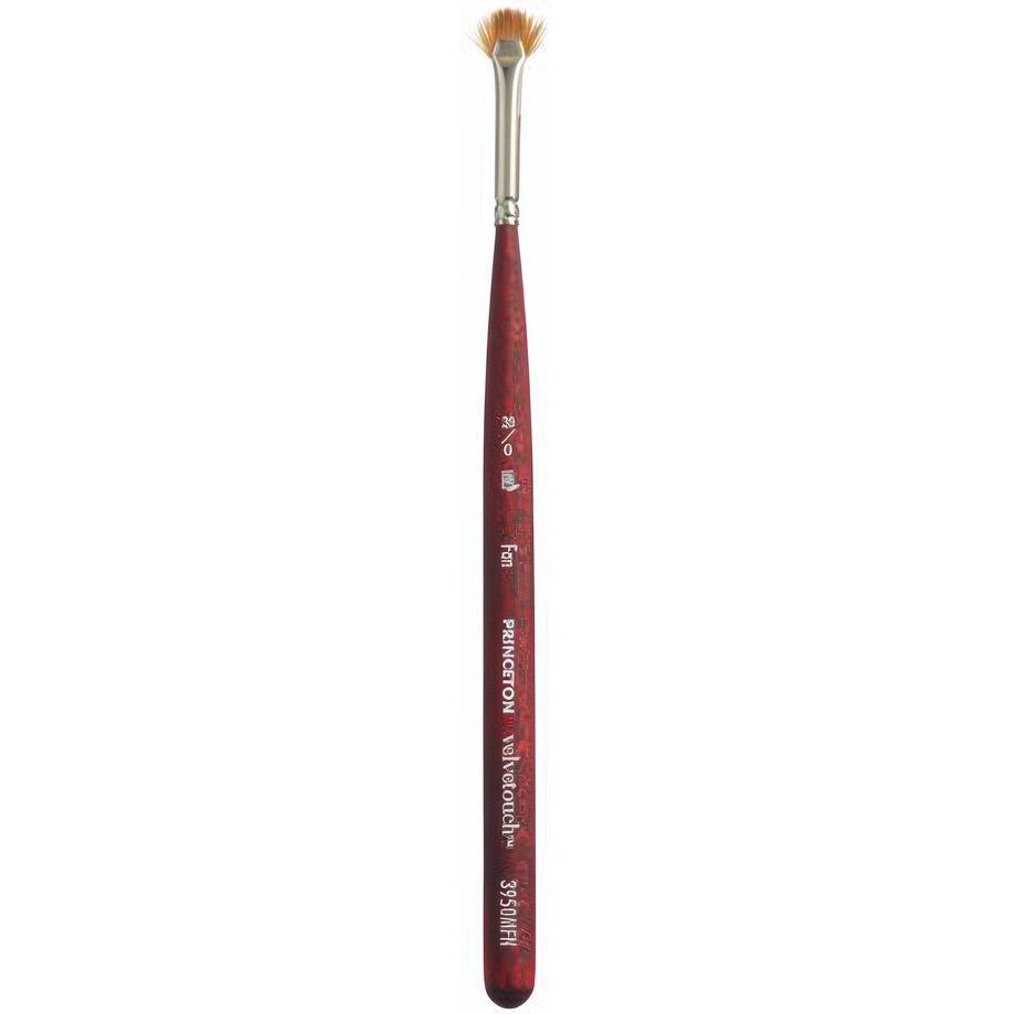 Princeton Brushes - Velvetouch - Short Handle - Fan - 20/0 Princeton Brushes - Velvetouch - Short Handle - Fan - 20/0