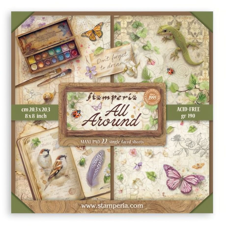 Stamperia - All Around - 8"x8" Single-sided Paper Pad