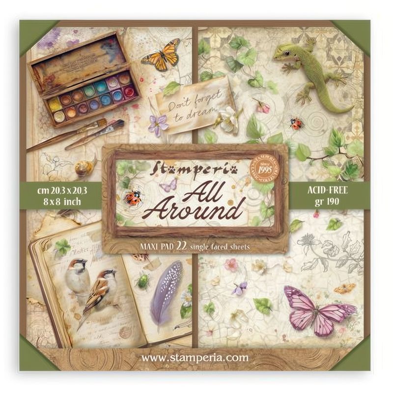 Stamperia - All Around - 8"x8" Single-sided Paper Pad