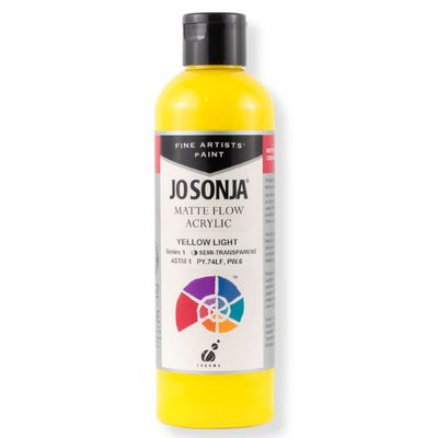 Jo Sonja - Matte Flow Acrylic - 250ml - S1- Yellow Light Jo Sonja - Matte Flow Acrylic - 250ml - S1- Yellow Light