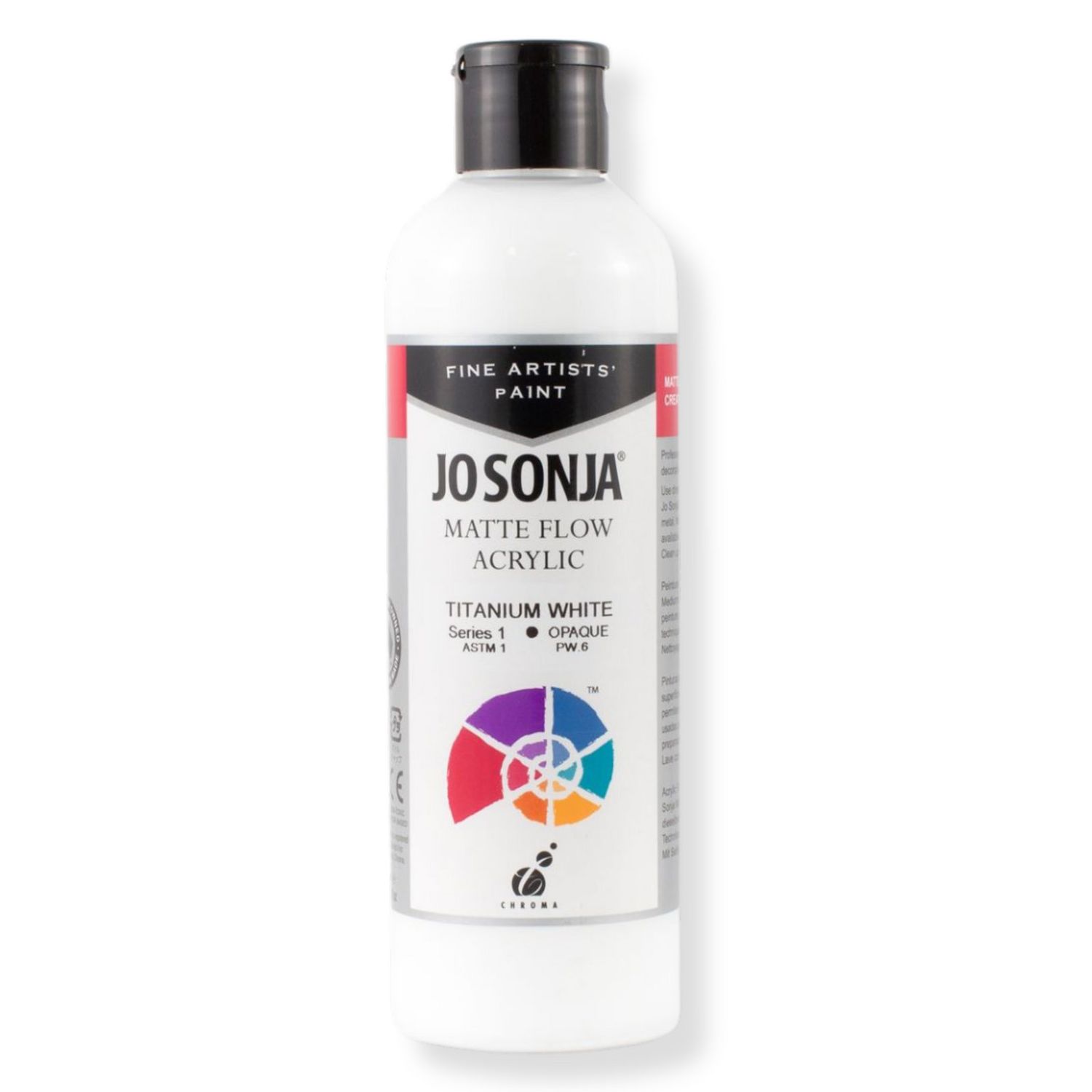 Jo Sonja - Matte Flow Acrylic - 250ml - S1 - Titanium White Jo Sonja - Matte Flow Acrylic - 250ml - S1 - Titanium White