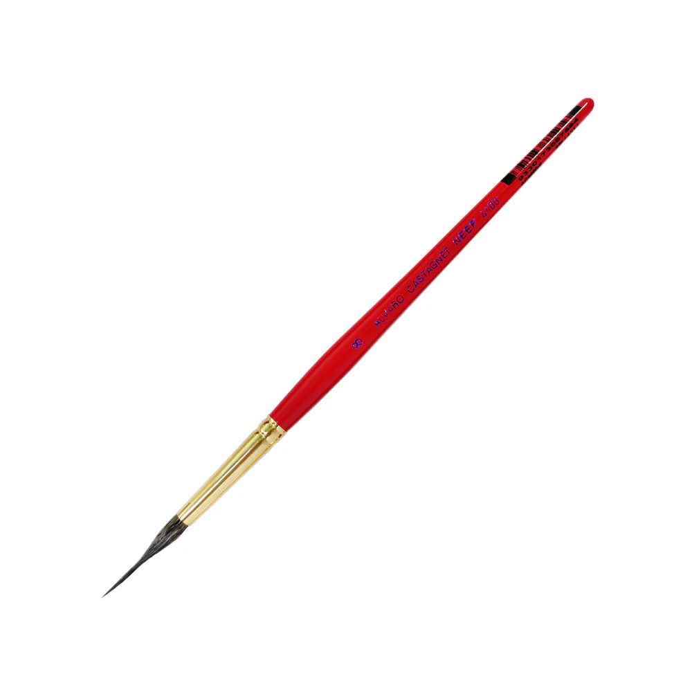 Neef Australia - 4400 Needle Point - Squirrel/Taklon Rigger - Short Handle - Size 8