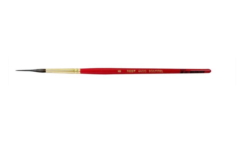 Neef Australia - 4400 Needle Point - Squirrel/Taklon Rigger - Short Handle - Size 6